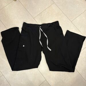 Figs black scrub pant cargo medium
